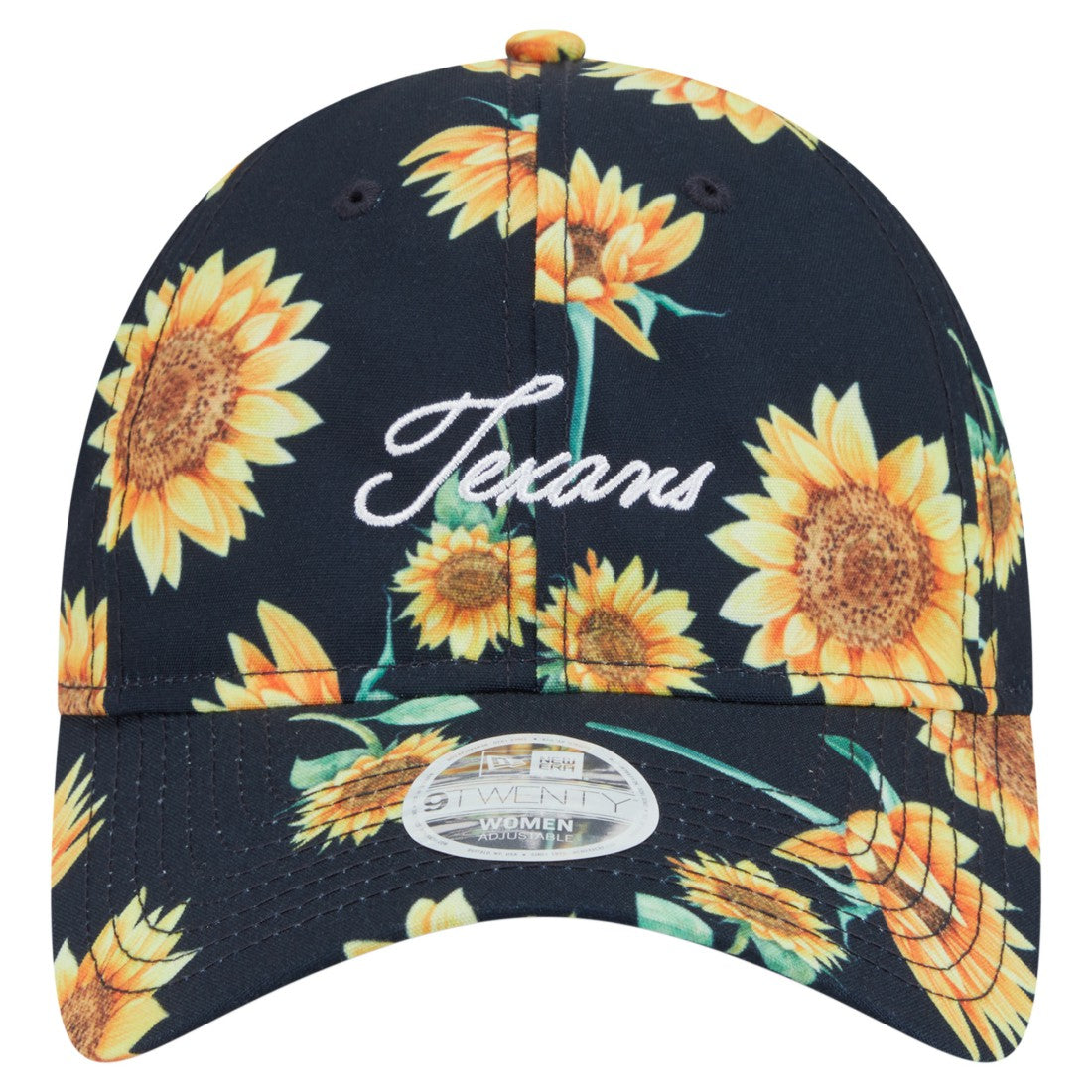Houston Texans New Era Women's Adventure Sunflower 9TWENTY Adjustable Hat Navy