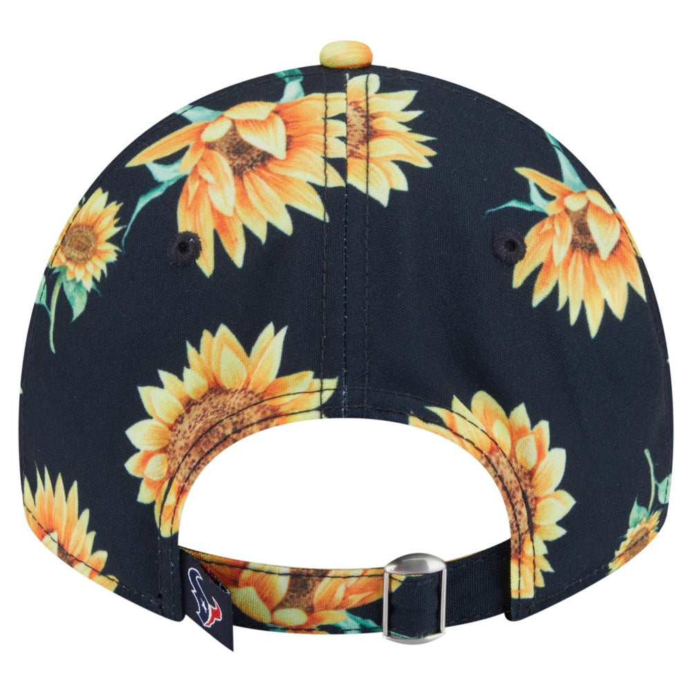 Houston Texans New Era Women's Adventure Sunflower 9TWENTY Adjustable Hat Navy