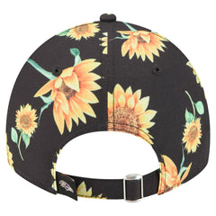 Baltimore Ravens New Era Women's Adventure Sunflower 9TWENTY Adjustable Hat Black