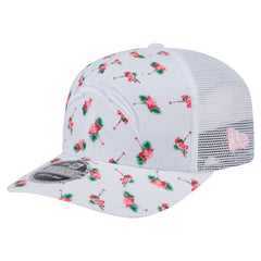 Los Angeles Chargers New Era Adventure Flamingo Pattern 9SEVENTY Stretch-Snap Hat White