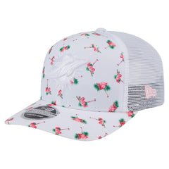 Miami Dolphins New Era Adventure Flamingo Pattern 9SEVENTY Stretch-Snap Hat White