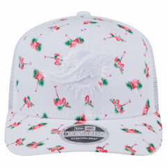 Miami Dolphins New Era Adventure Flamingo Pattern 9SEVENTY Stretch-Snap Hat White