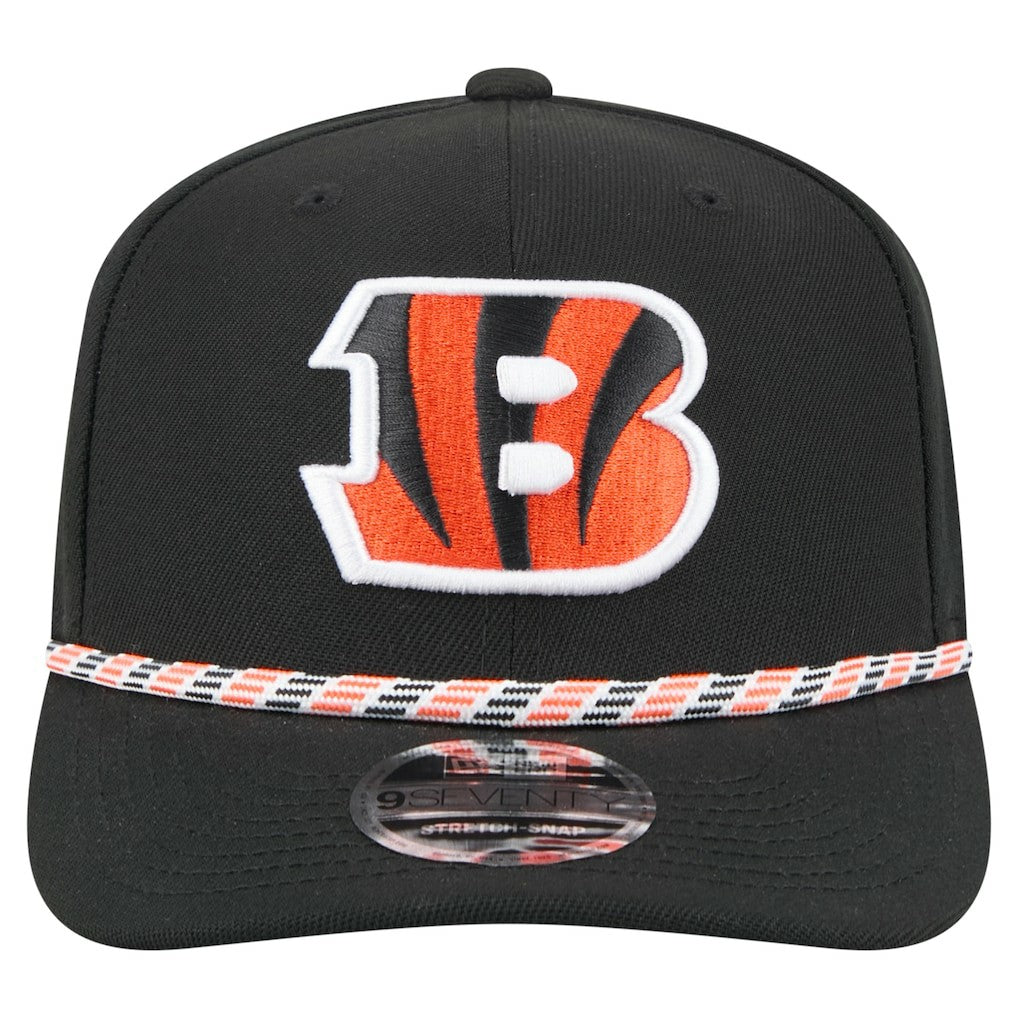 Cincinnati Bengals New Era Gameday Multi Rope 9SEVENTY Stretch-Snap Hat Black