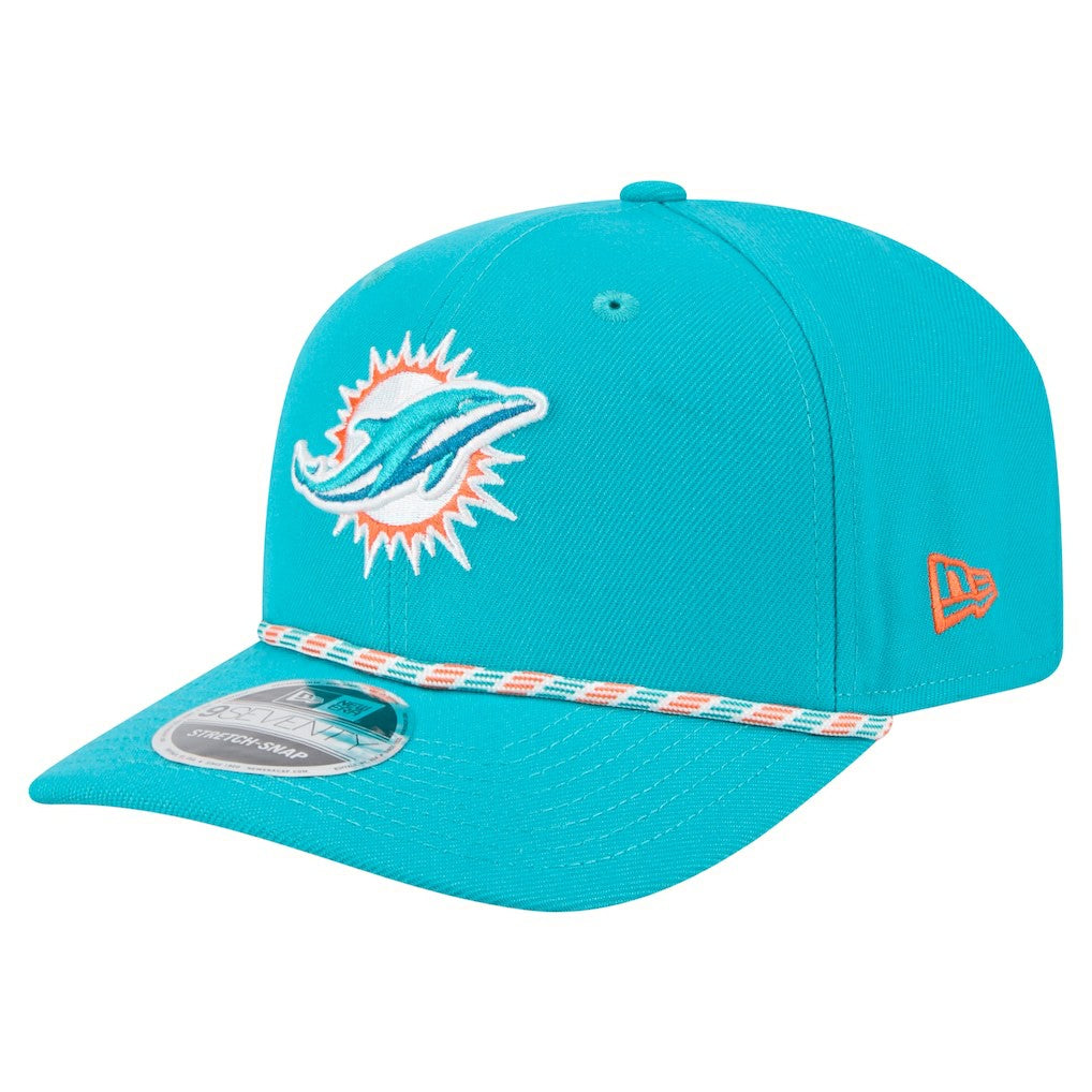 Miami Dolphins New Era Gameday Multi Rope 9SEVENTY Stretch-Snap Hat Aqua