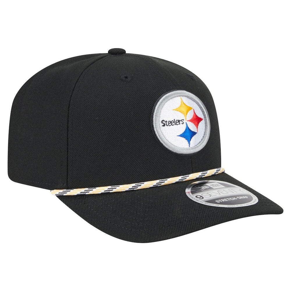 Pittsburgh Steelers New Era Gameday Multi Rope 9SEVENTY Stretch-Snap Hat Black