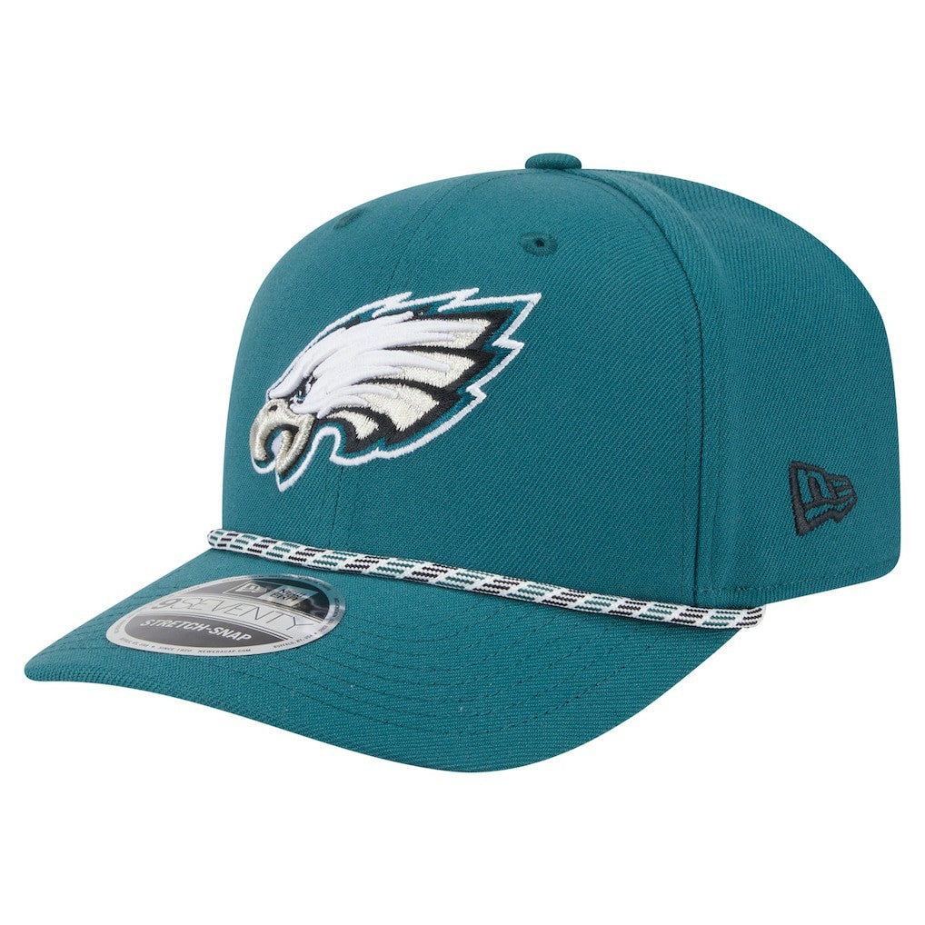 Philadelphia Eagles New Era Gameday Multi Rope 9SEVENTY Stretch-Snap Hat Midnight Green