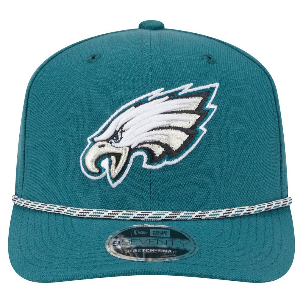 Philadelphia Eagles New Era Gameday Multi Rope 9SEVENTY Stretch-Snap Hat Midnight Green