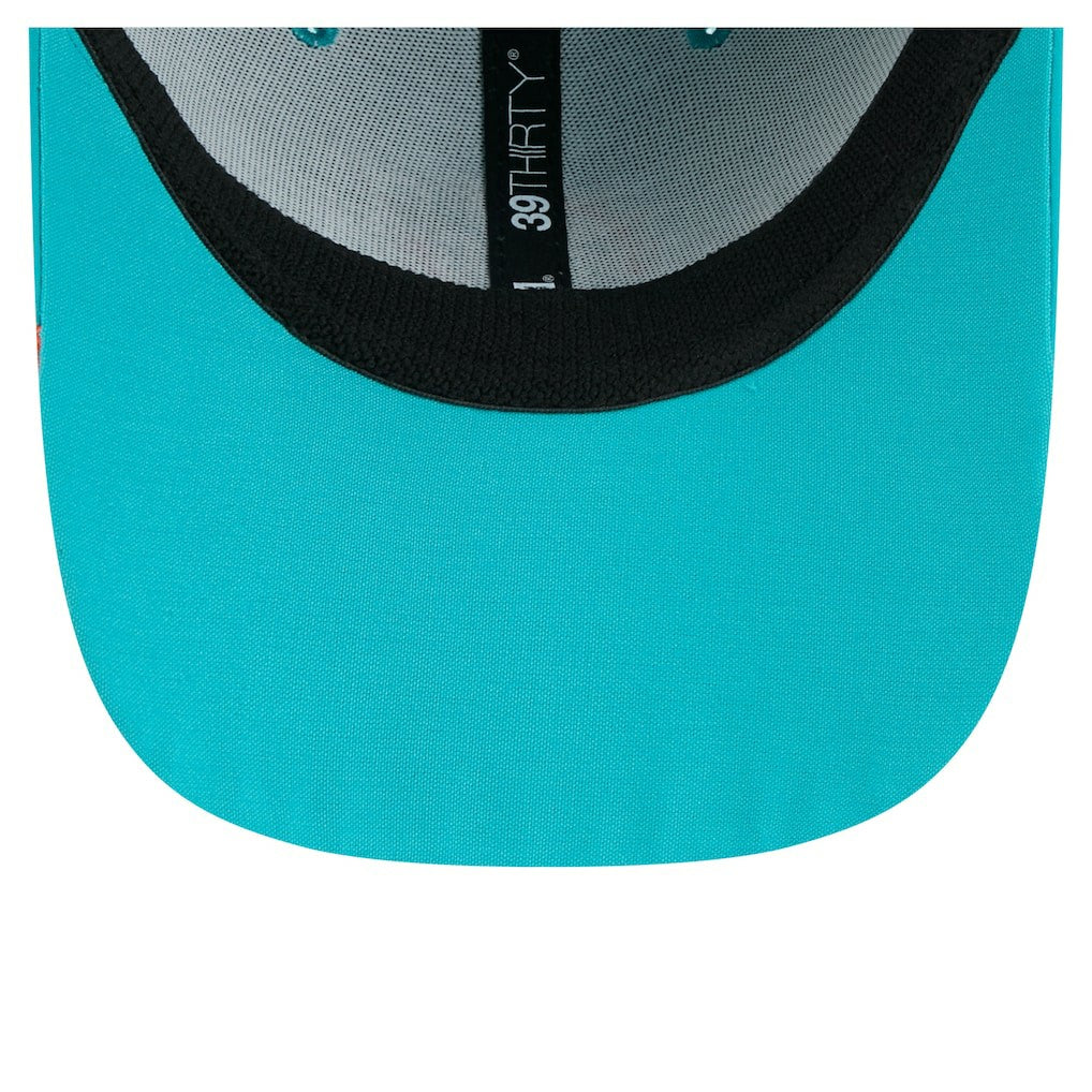 Miami Dolphins New Era Game Day Linear 39THIRTY Flex Hat Aqua