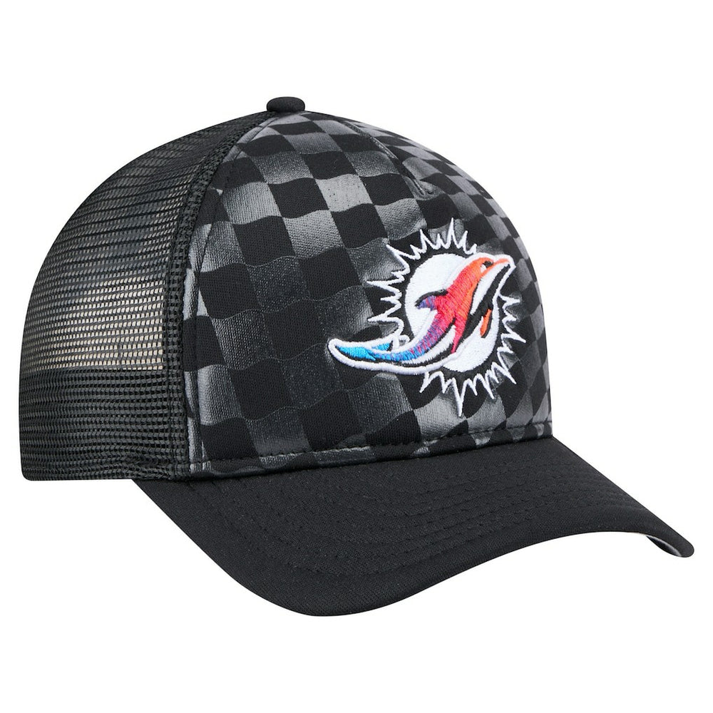 Miami Dolphins New Era Gradient 9FORTY Adjustable Hat Black