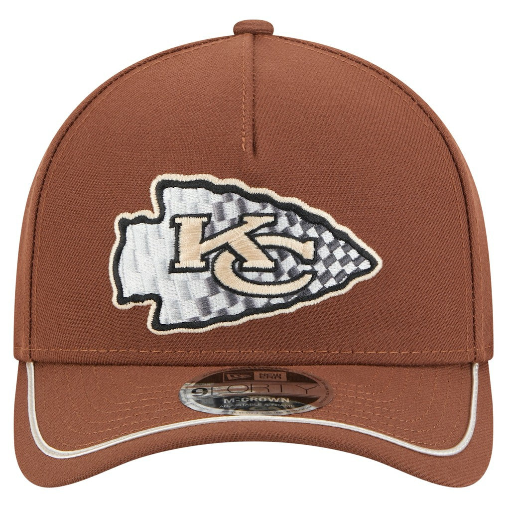 Kansas City Chiefs New Era Motorsport 9FORTY Adjustable Hat Brown