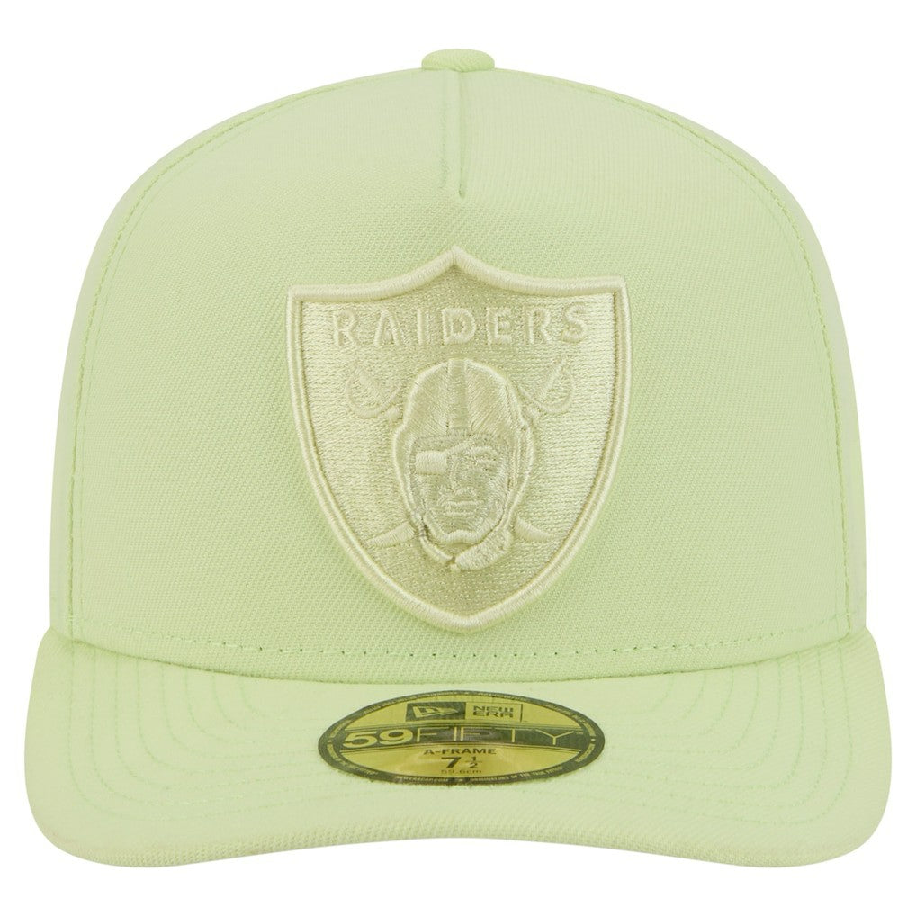 Las Vegas Raiders New Era Color Pack A-Frame 59FIFTY Fitted Hat Light Green