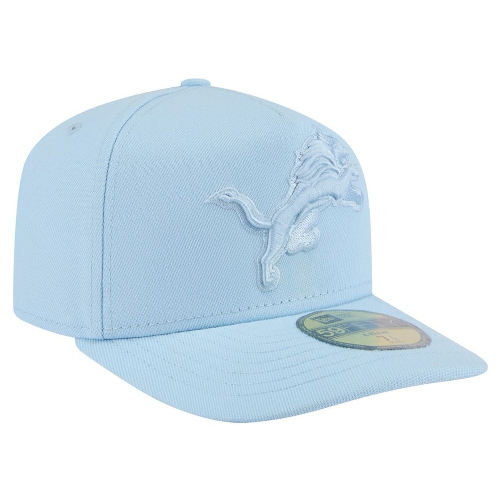 Detroit Lions New Era Color Pack A-Frame 59FIFTY Fitted Hat Light Blue