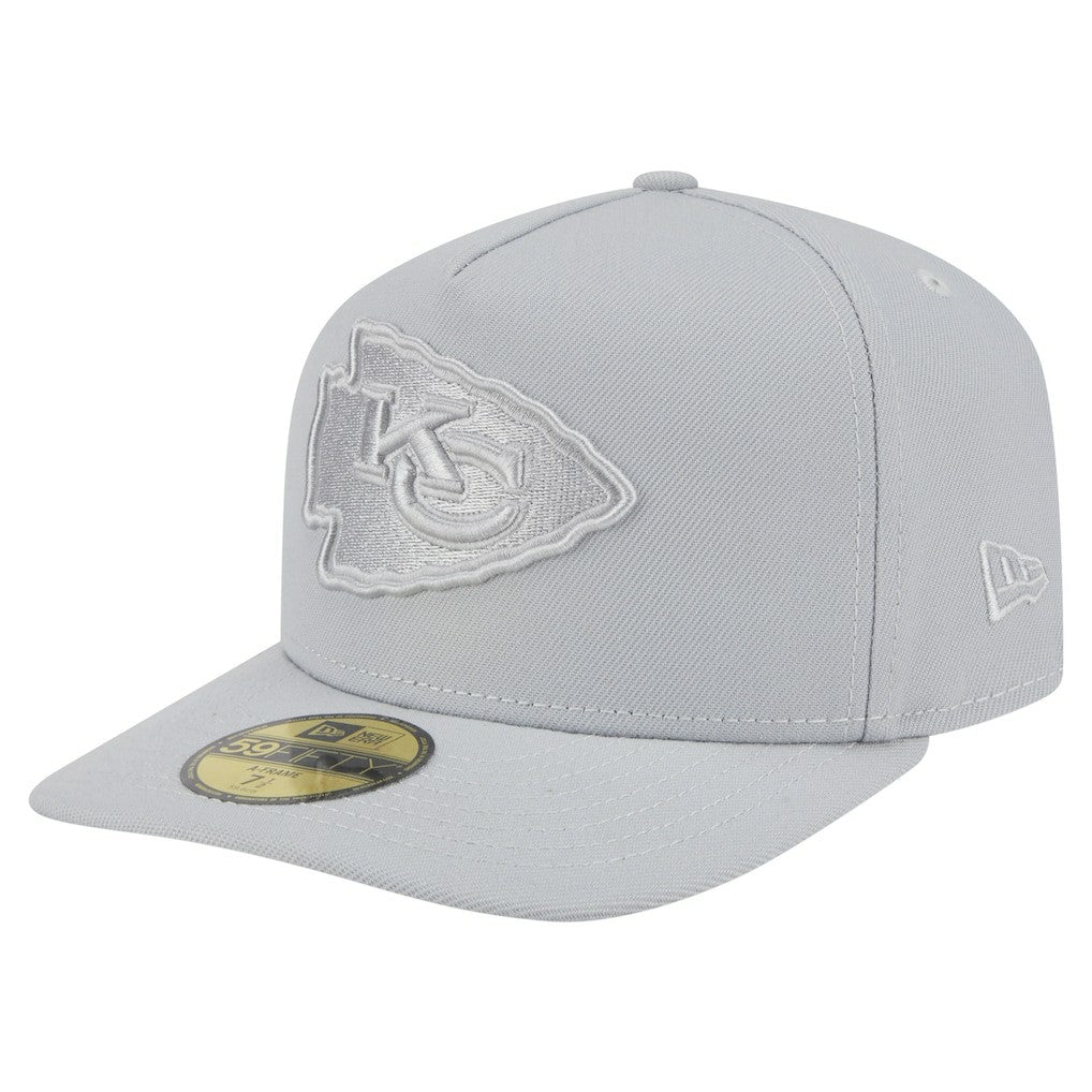 Kansas City Chiefs New Era Color Pack A-Frame 59FIFTY Fitted Hat Gray