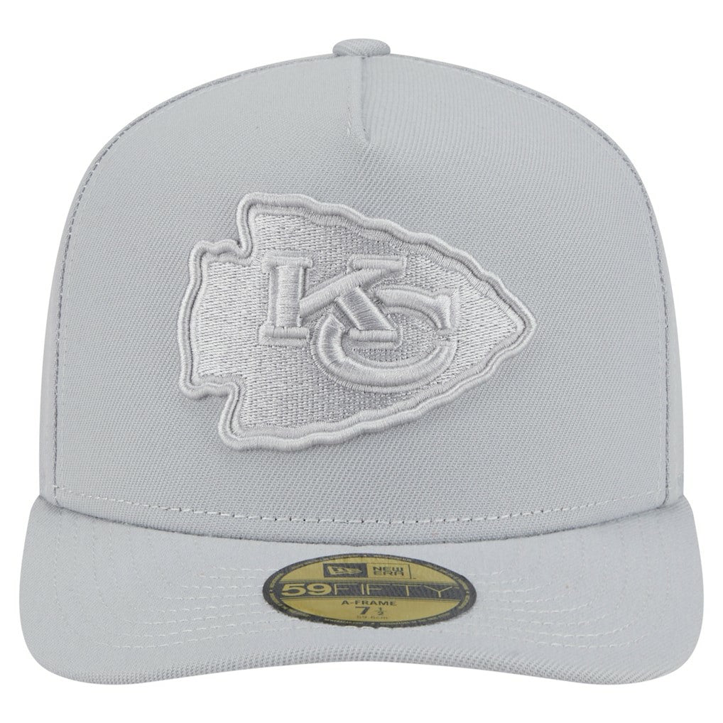Kansas City Chiefs New Era Color Pack A-Frame 59FIFTY Fitted Hat Gray