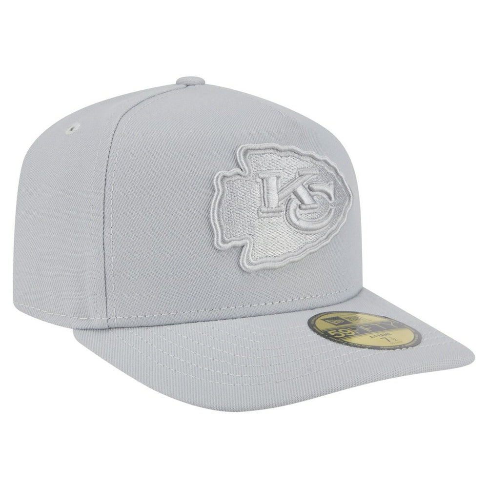 Kansas City Chiefs New Era Color Pack A-Frame 59FIFTY Fitted Hat Gray