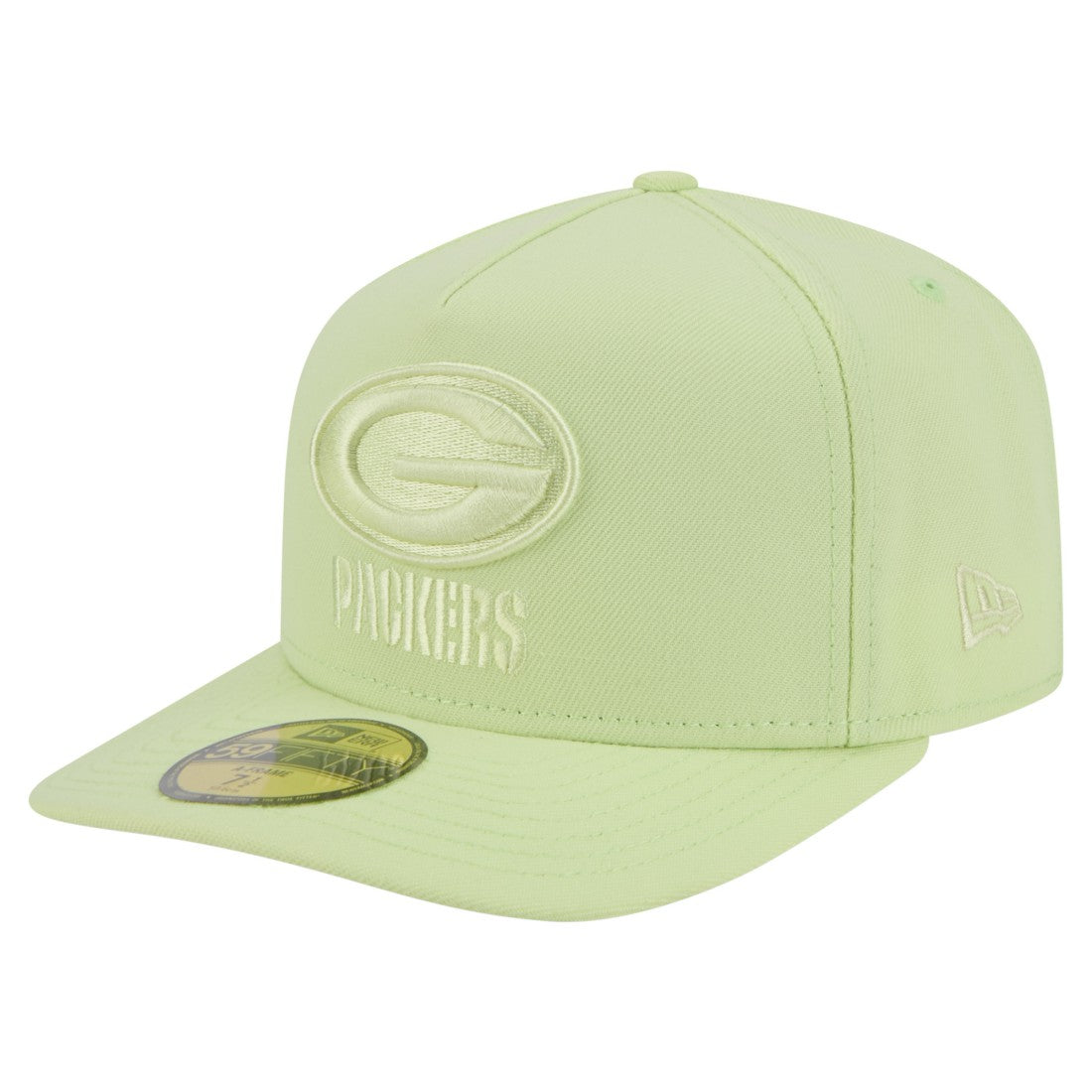 Green Bay Packers New Era Color Pack A-Frame 59FIFTY Fitted Hat Light Green