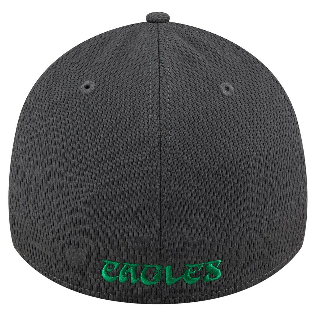 Philadelphia Eagles New Era Throwback Logo Main 39THIRTY Flex Hat Graphite