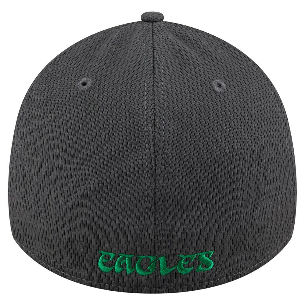 Philadelphia Eagles New Era Throwback Logo Main 39THIRTY Flex Hat Graphite