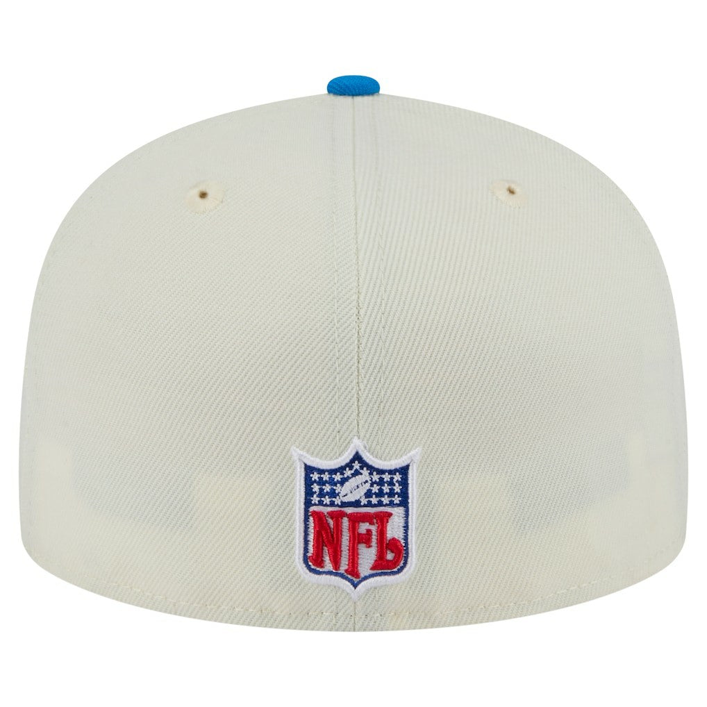Detroit Lions New Era Main 59FIFTY Fitted Hat Cream/Blue