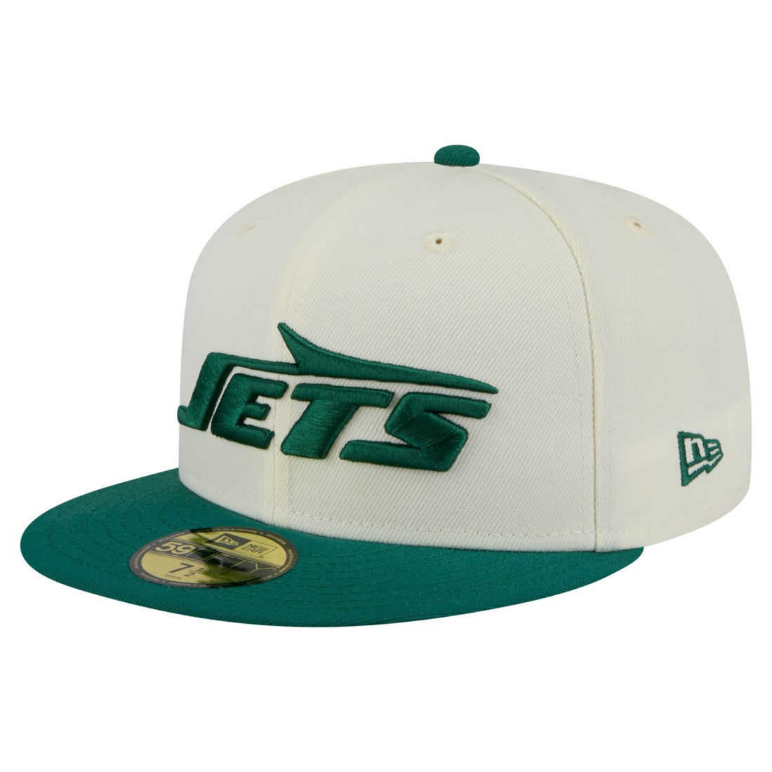 New York Jets New Era Main 59FIFTY Fitted Hat Cream/Green