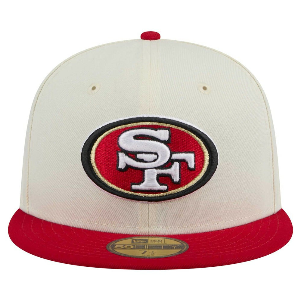 San Francisco 49ers New Era Main 59FIFTY Fitted Hat Cream/Scarlet