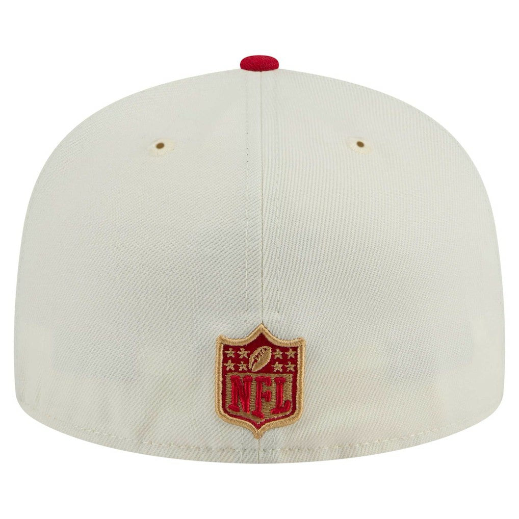 San Francisco 49ers New Era Main 59FIFTY Fitted Hat Cream/Scarlet