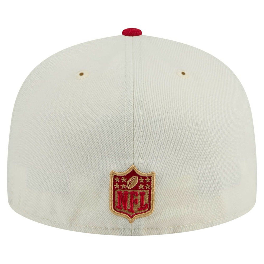 San Francisco 49ers New Era Main 59FIFTY Fitted Hat Cream/Scarlet