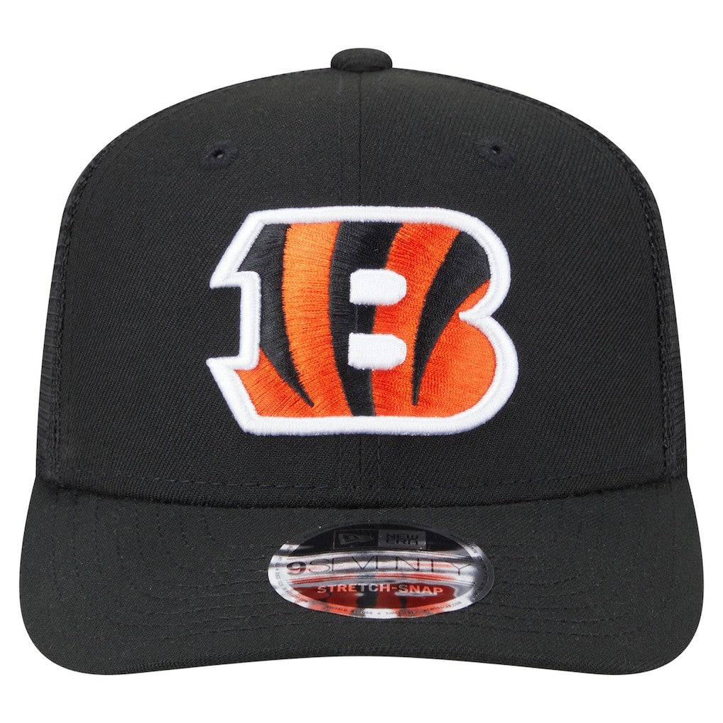 Cincinnati Bengals New Era Main Trucker 9SEVENTY Stretch-Snap Hat Black