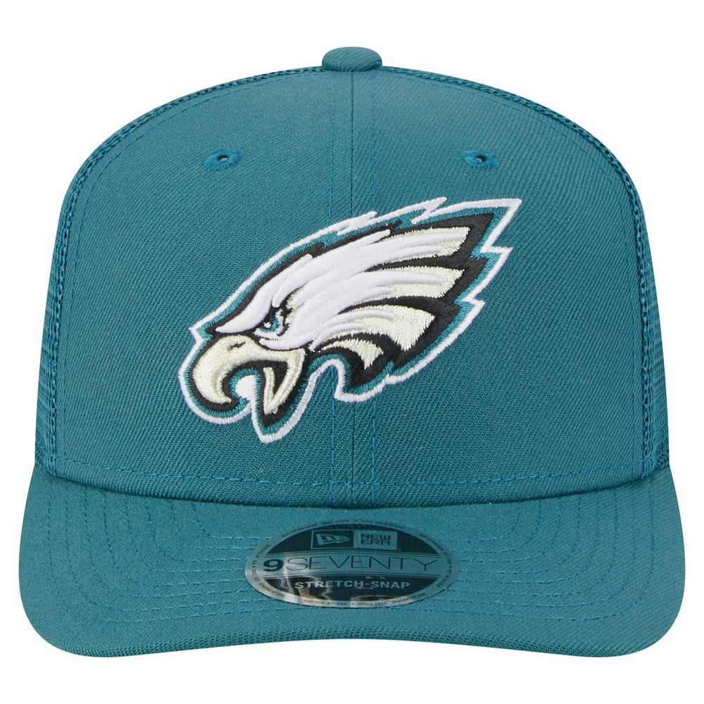 Philadelphia Eagles New Era Main Trucker 9SEVENTY Stretch-Snap Hat Midnight Green
