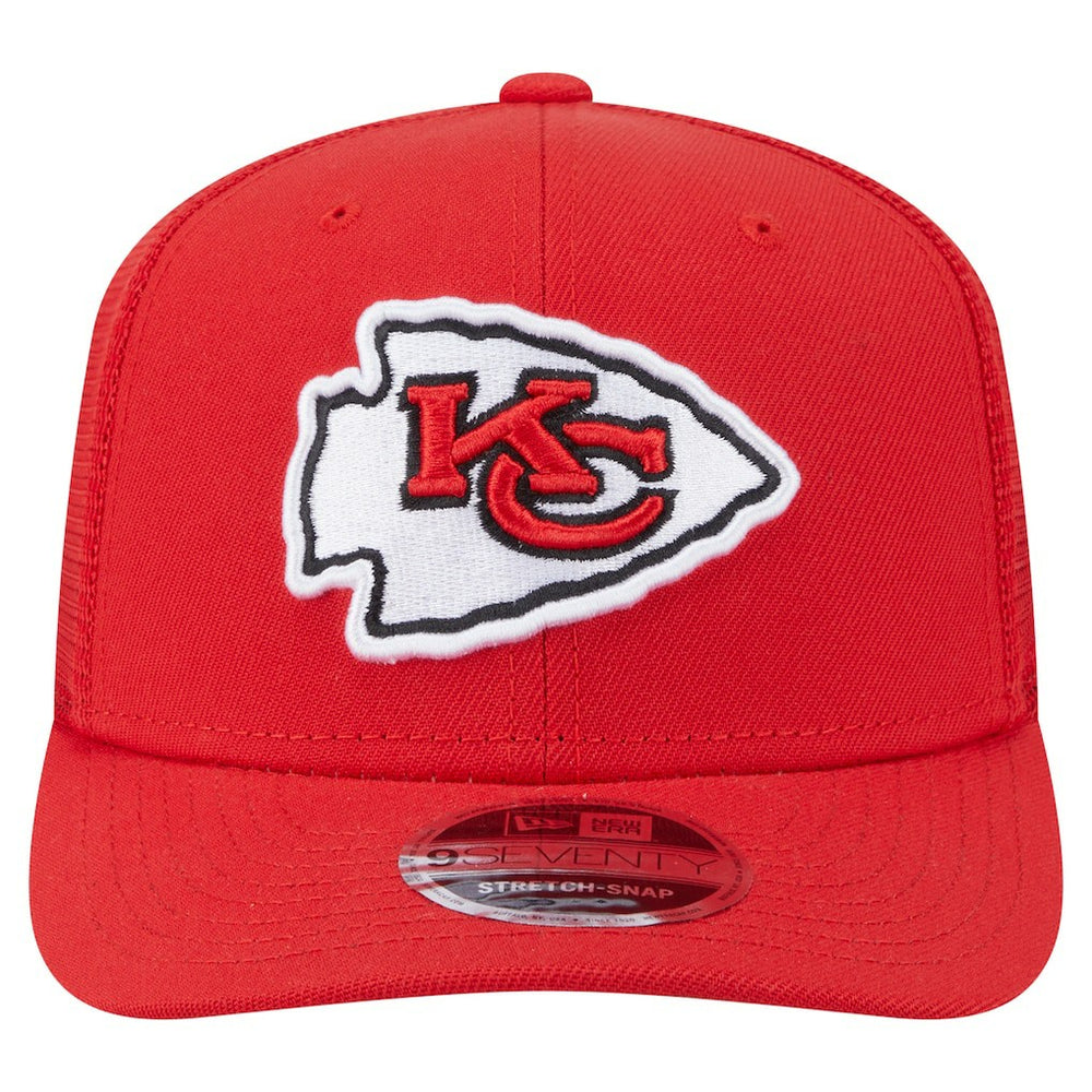Kansas City Chiefs New Era Main Trucker 9SEVENTY Stretch-Snap Hat Red