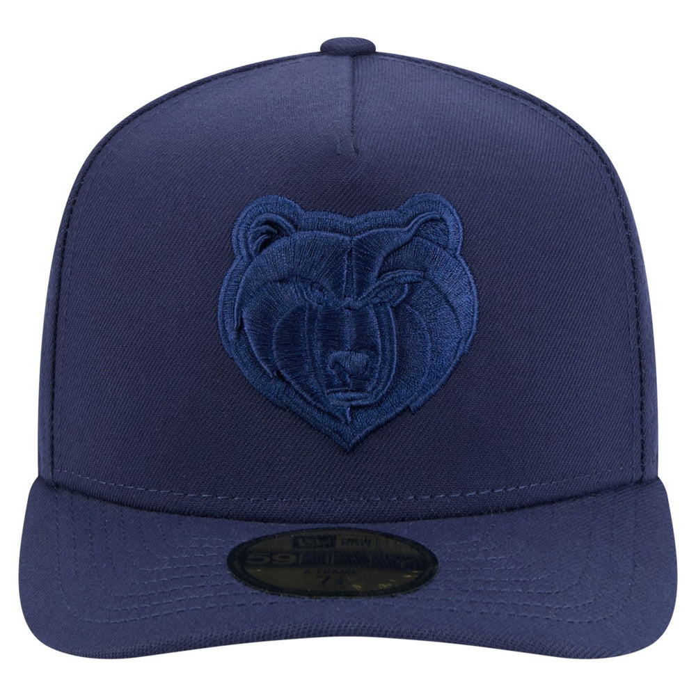 Memphis Grizzlies Colorpack A-Frame Pinch Front 59FIFTY Fitted Hat Navy