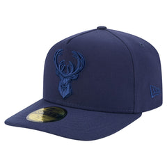Milwaukee Bucks Colorpack A-Frame Pinch Front 59FIFTY Fitted Hat Navy
