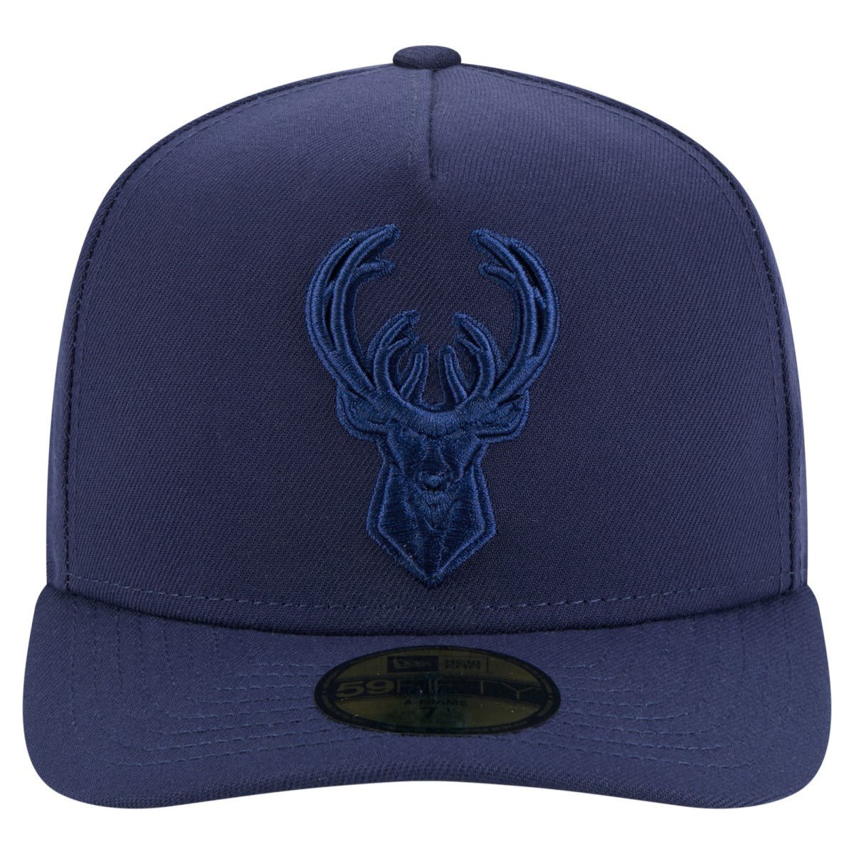 Milwaukee Bucks Colorpack A-Frame Pinch Front 59FIFTY Fitted Hat Navy