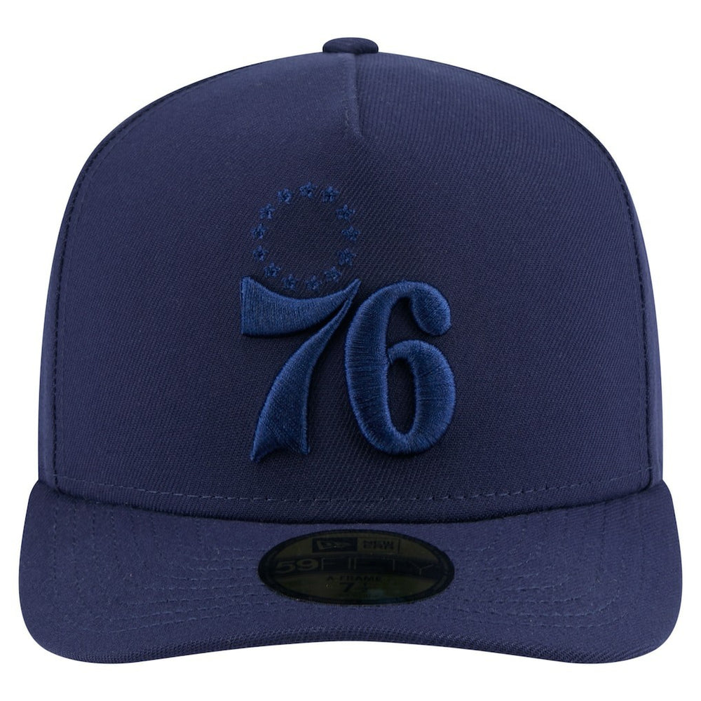 Philadelphia 76ers Colorpack A-Frame Pinch Front 59FIFTY Fitted Hat Navy