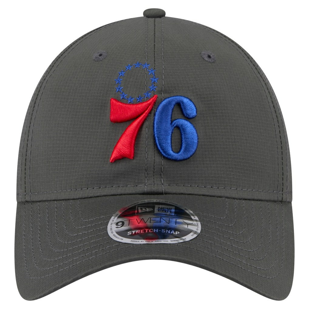 Philadelphia 76ers Active Ripstop 9TWENTY Adjustable Hat Charcoal