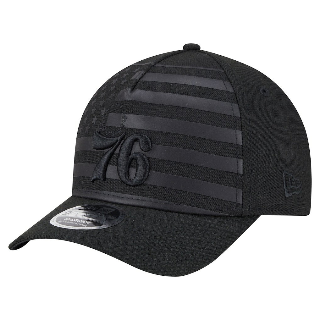 Philadelphia 76ers Game Day Flag A-Frame 9FORTY Adjustable Hat Black