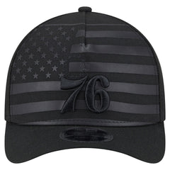 Philadelphia 76ers Game Day Flag A-Frame 9FORTY Adjustable Hat Black