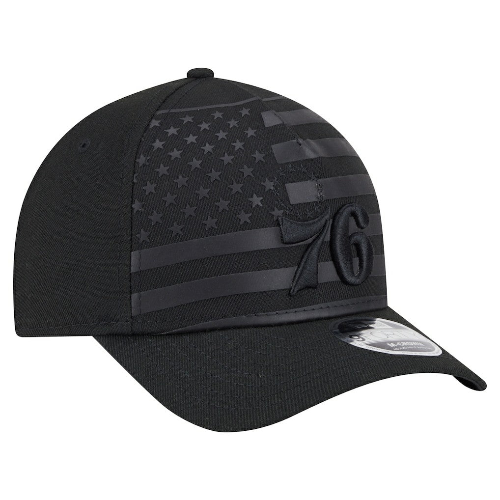 Philadelphia 76ers Game Day Flag A-Frame 9FORTY Adjustable Hat Black