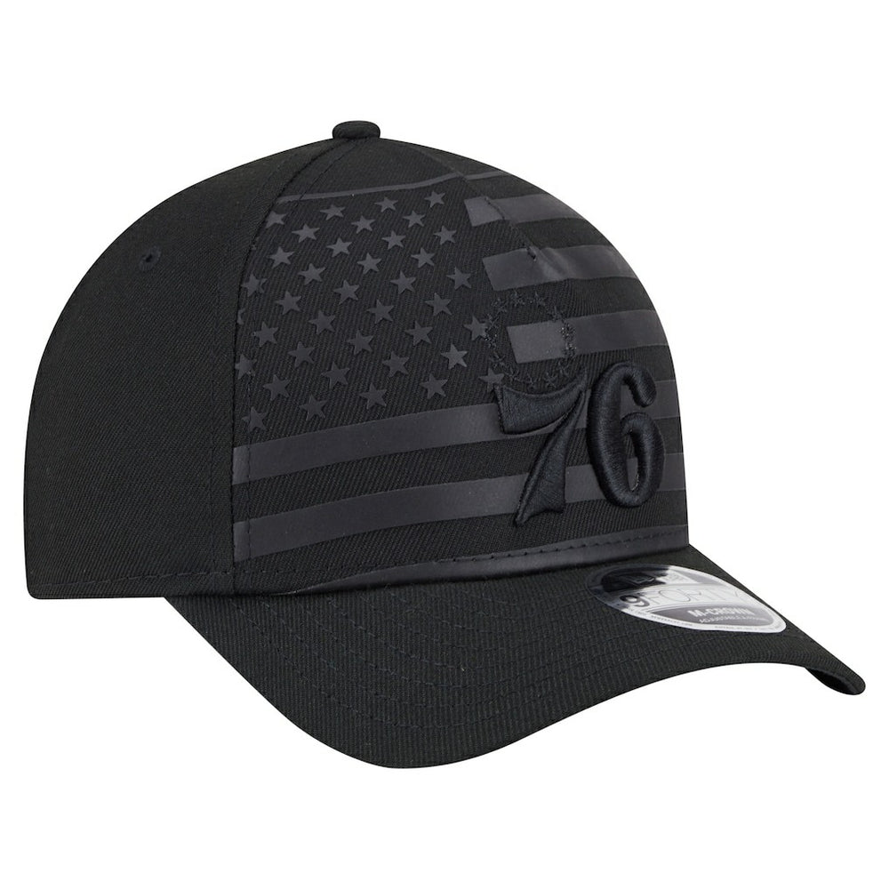 Philadelphia 76ers Game Day Flag A-Frame 9FORTY Adjustable Hat Black