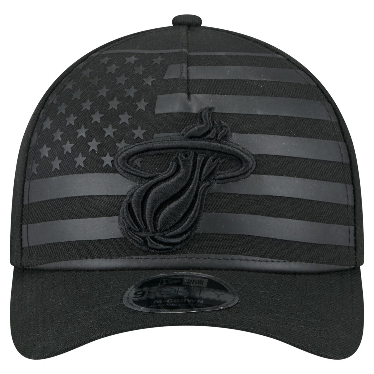 Miami Heat Game Day Flag A-Frame 9FORTY Adjustable Hat Black