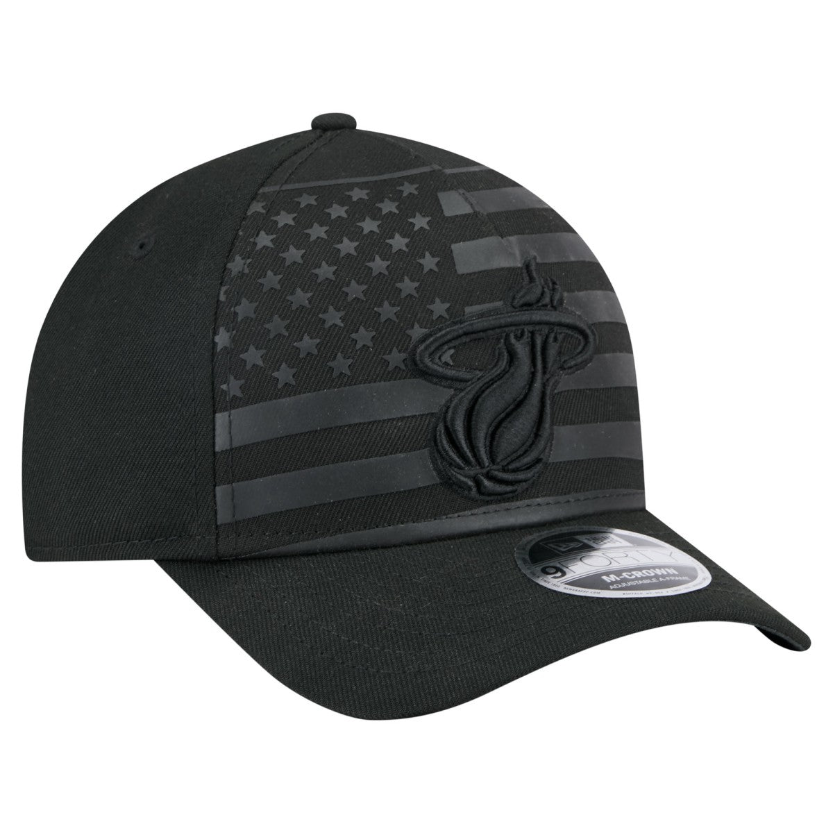 Miami Heat Game Day Flag A-Frame 9FORTY Adjustable Hat Black