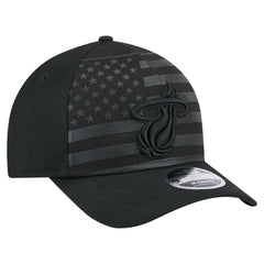 Miami Heat Game Day Flag A-Frame 9FORTY Adjustable Hat Black