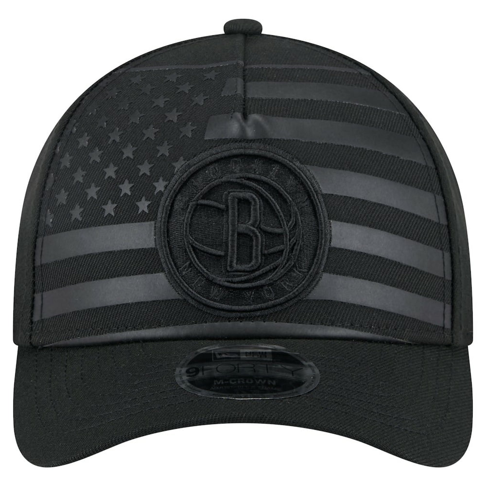 Brooklyn Nets Game Day Flag A-Frame 9FORTY Adjustable Hat Black