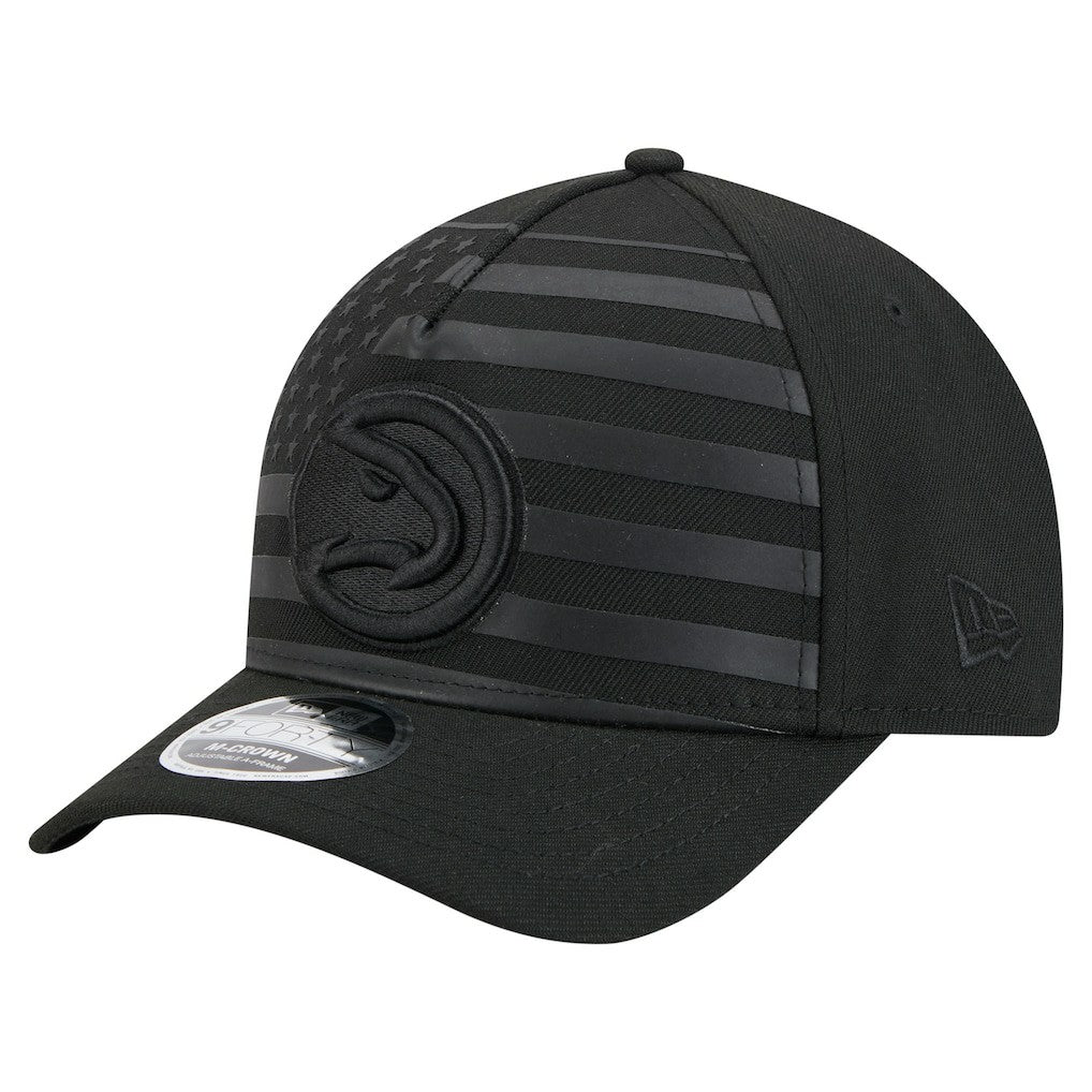 Atlanta Hawks Game Day Flag A-Frame 9FORTY Adjustable Hat Black