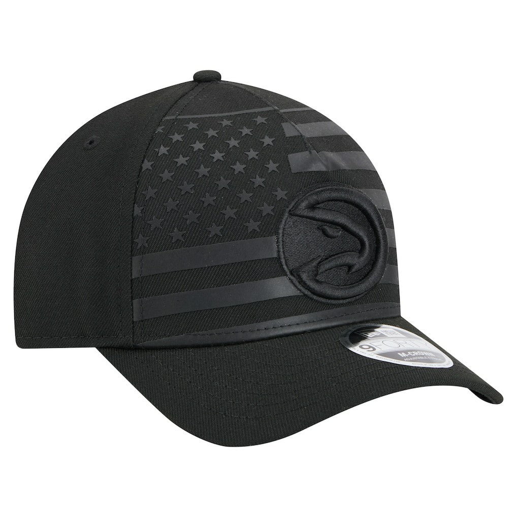 Atlanta Hawks Game Day Flag A-Frame 9FORTY Adjustable Hat Black