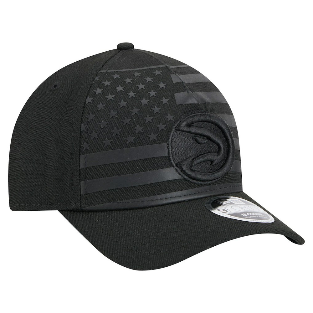 Atlanta Hawks Game Day Flag A-Frame 9FORTY Adjustable Hat Black