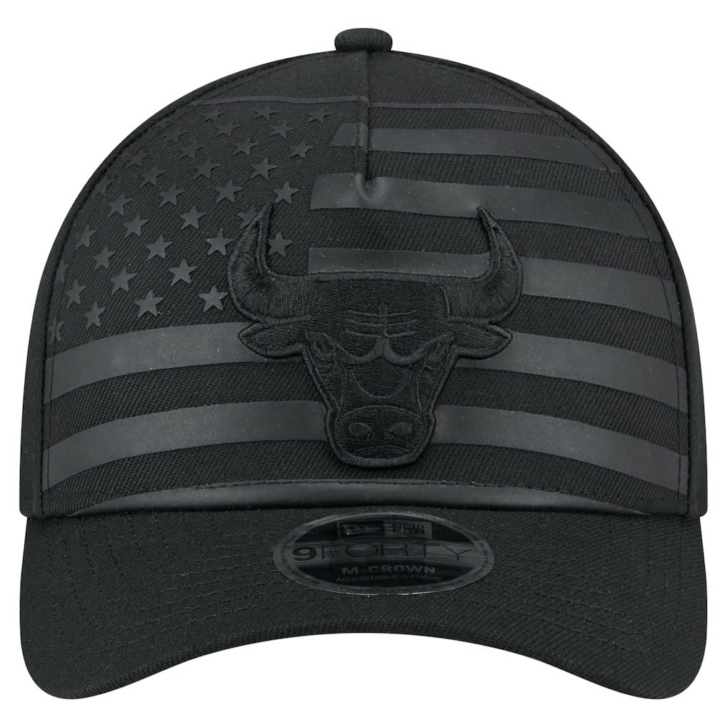 Chicago Bulls Game Day Flag A-Frame 9FORTY Adjustable Hat Black