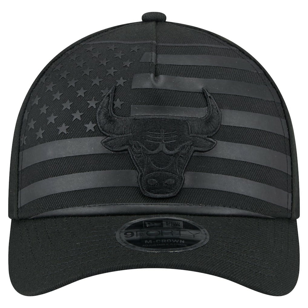 Chicago Bulls Game Day Flag A-Frame 9FORTY Adjustable Hat Black