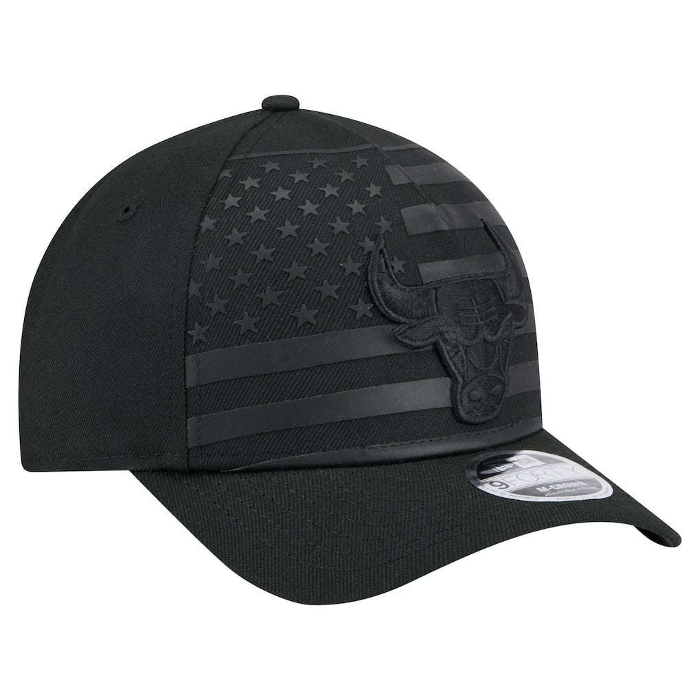 Chicago Bulls Game Day Flag A-Frame 9FORTY Adjustable Hat Black