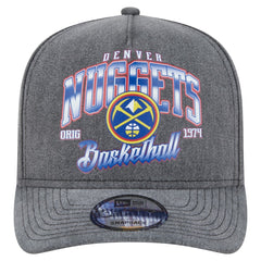 Denver Nuggets Throwback Washed Pre-Curved 9FIFTY Snapback Hat Charcoal